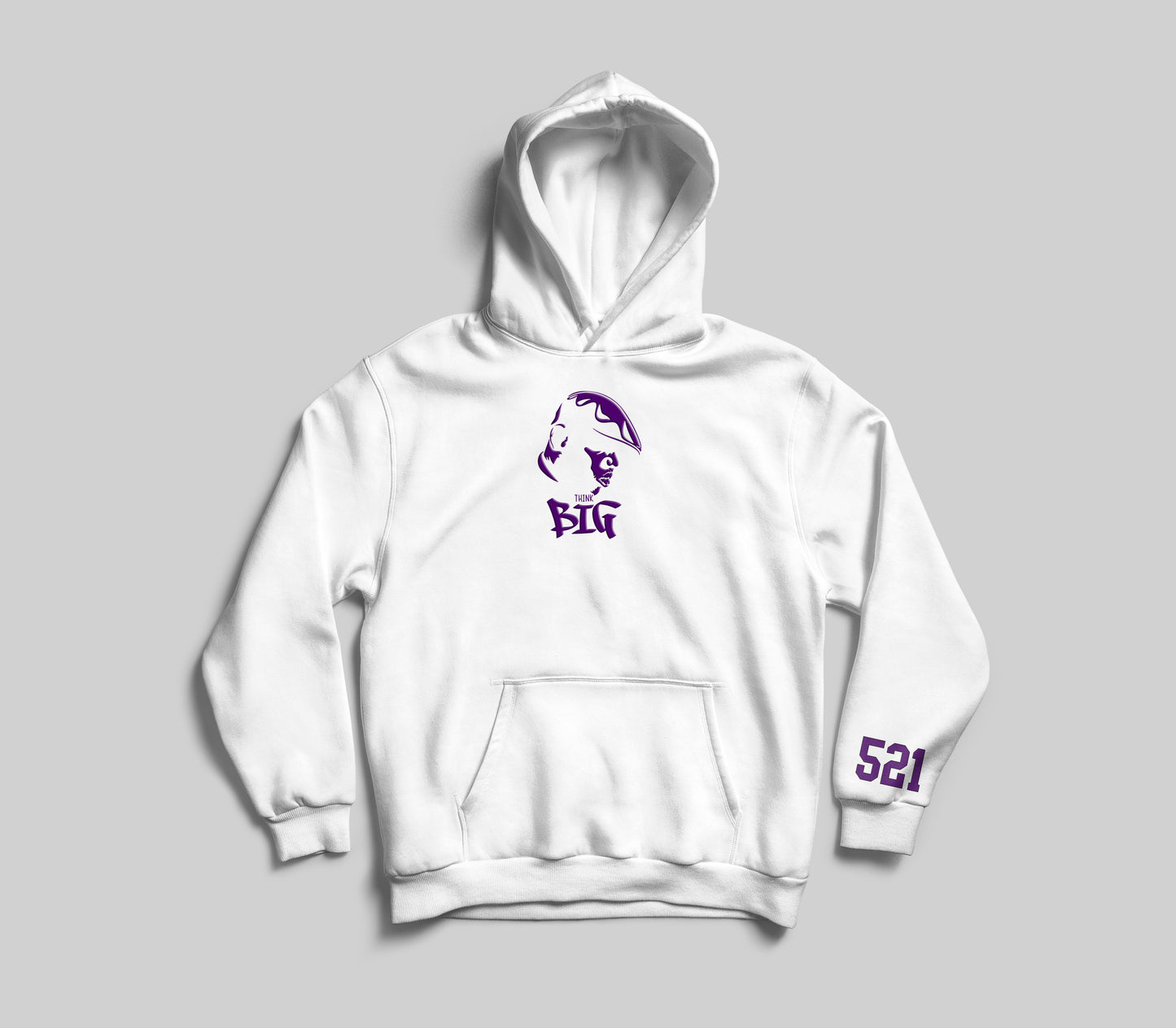 Think Big White Hoodie Sweatshirt